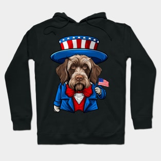 Funny 4th of July Wirehaired Pointing Griffon Dog Hoodie